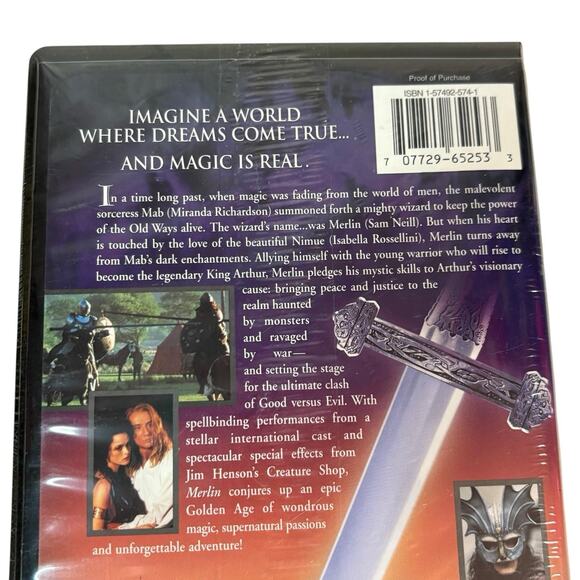SEALED VTG "Merlin" (VHS, 1998) Hallmark Entertainment Fantasy Tape BRAND NEW - Picture 5 of 14